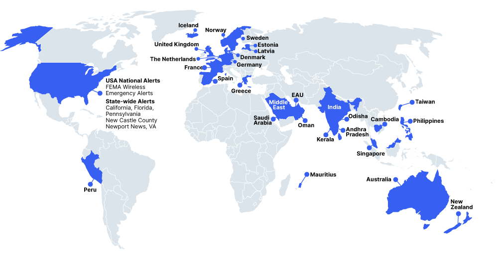 Global deployments map